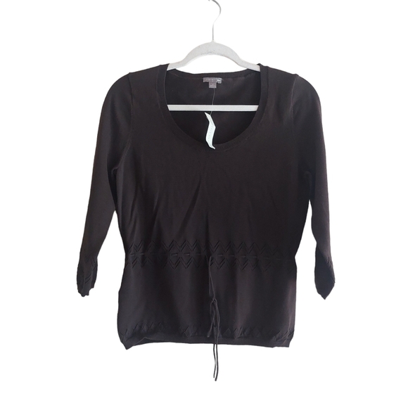 Ann Taylor Long Sleeve Draw String Waist Crew Neck Sweater- size M - Picture 1 of 5